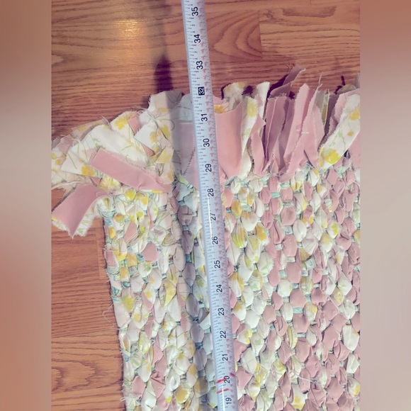 Handwoven Pink & Yellow Rag Rug - Picture 6 of 6